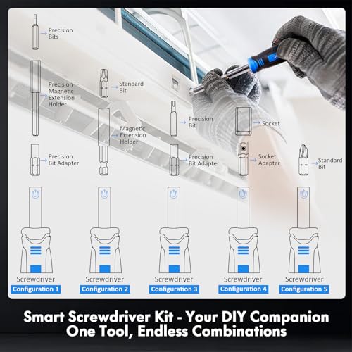 XOOL 78-Piece Ratchet Wrench & Screwdriver Tool Set with Metric 1/4" Sockets 4–12mm, Magnetic Precision & Standard Bits for Electronics, Home Repair & DIY - size: 78 in 1
