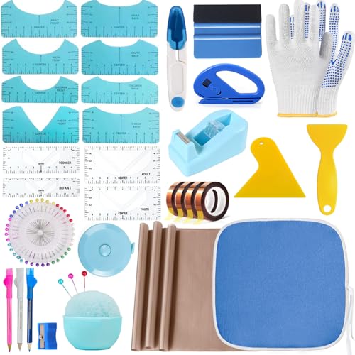 QUKLOGEN Sublimation Shirts Tool Kits with Portable mat for Ironing - color: Blue A