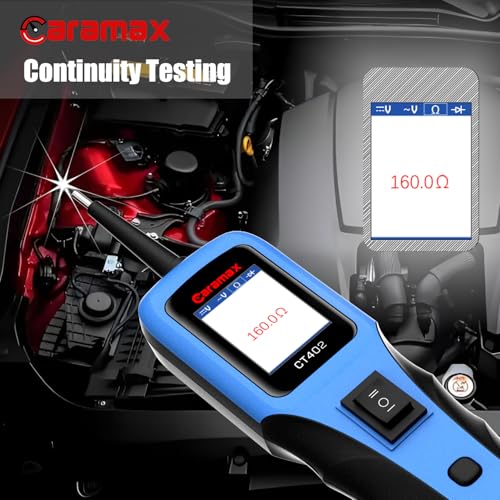 Automotive Power Circuit Probe Tester 12-24V Trailer Light Tester 40FT Cord Resistance&Duty Cycle Digital Multimeter Short&Open Finder Reverse Protection Auto Diode Electrical Diagnostic Kit
