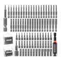 Geinxurn 81Pieces Fixedge Screwdriver Bit Set,1”/ 2” Hex Magnetic Alloy Steel Insert Power Bits Tips(1.5-8.0) with Impact Bit Holder and Portable Storage Cases for Home Repair - size: MIX-81