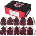 ProductionShop Premium 5-Hole Pattern Mouse Detail Sander Sandpaper Sheets, 50 Disc Variety Pack, Grits 40, 80, 100, 120, 180, 220, 320, 400, 600, 800 - Hook & Loop Disc Pads - Woodworking Furniture - style: Variety Pack 50