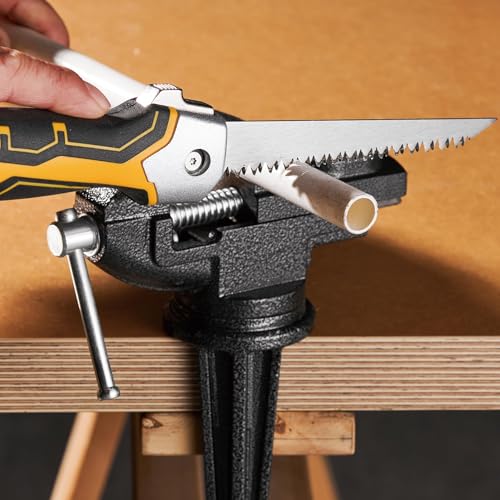 KATA Folding Drywall Jab Saw, Sheetrock Knife with Soft Grip Handle - color: Silvery