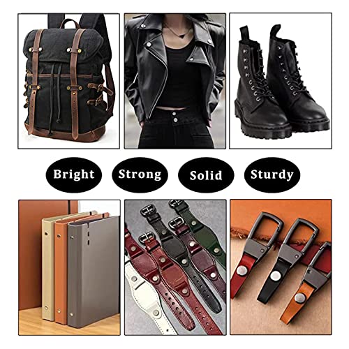 50 Sets Chicago Screws Carbon Steel Binding Screws Rivet Book Binding DIY Leather Craft Assembly Bolt M5*7mm Black - color: black, size: M5*7mm