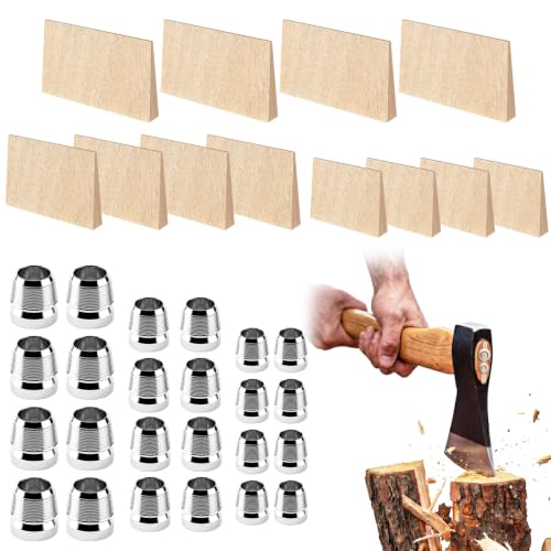 36 Pcs Hammer Handle Wedges Kit,Wood & Metal Wedges for Carpenter