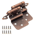 20 Pack (10 Pairs) 3/8 Inch Inset Hinges Oil Rubbed Bronze Self Close - color: Oil Rubbed Bronze, size: 20 Pack (10 Pairs)