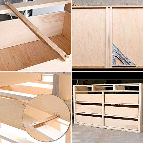 Wax Coated 18-Inch Drawer Slides - Undermount Bottom Mount Wooden Center Guide Track, Replacement Rail for Dresser Cabinet Drawer Repair, Single Pack - size: 18Inch-1pc