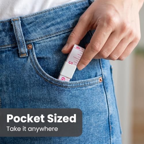 Measuring Tape for Body Measurements, Soft Tape Measure Double Scale, Has 150 Centimetre Scale on Reverse and Front 60 Inch - color: White Red