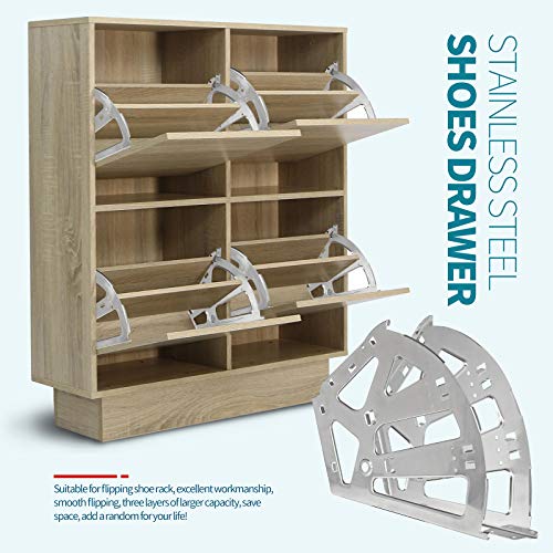 3 Layers Shoes Drawer Cabinet Hinges, Silver, 1 Pair - color: Silver, size: 3 Layers