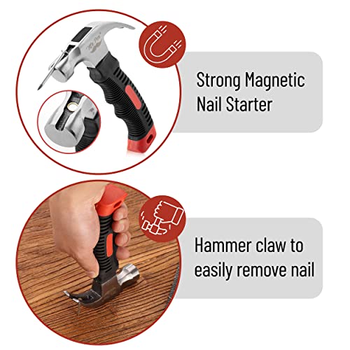 Mr. Pen- Claw Hammer, 8oz, Red, Magnetic - color: Red