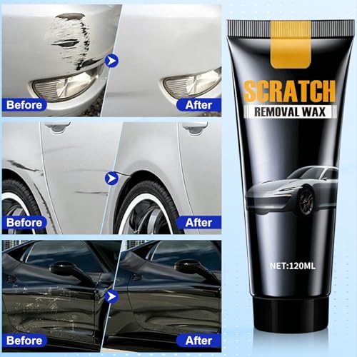 2PCS Car Scratch Repair Paste, Scratch Remover for Vehicles,Scratch Removal Wax for Vehicles, Deep Scratch Repair Kit for Cars with Wipe and Sponge