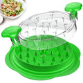 Chicken Shredder Tool Twist Large Meat Shredder with Brush&Fork, Green - color: Green
