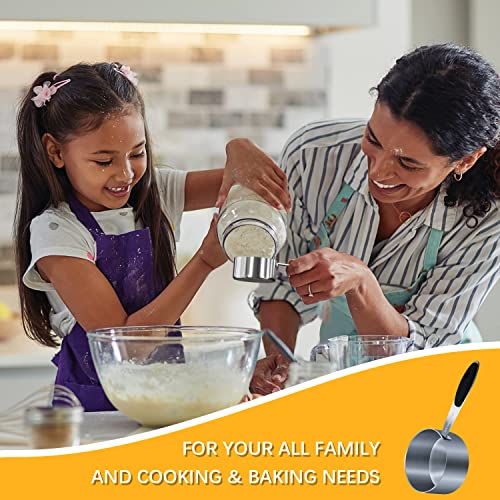 2PCS 3/4cup(177ml) Measuring Cup, Stainless Steel Measure Scoop - size: 3/4cup