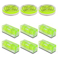 9pcs Small Square Round Bubble Spirit Level, Square & Circular Mini Magnetic Pocket Bubble Levels Measuring Tool for Precise Leveling of Turntables Cameras Tripods Drills Frames & Phonographs