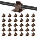 Viaky 30Pcs Adhesive Cable Clips Brown,Adjustable Wire Holder Clips - color: 30brown, size: for 0-0.4''(10mm) cable