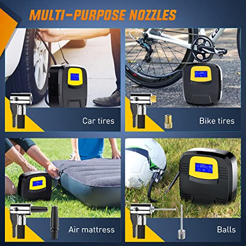 Nilight Digital Tire Inflator Air Compressor Portable Pump w/Pressure Gauge - color: Touch Screen Air Pump