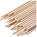 HOPELF 50PCS Bamboo Dowel Rods - 1/4 x 6 Inch, Assortment for Crafts, Cake Dowels & DIY Projects - size: 1/4" x 6"