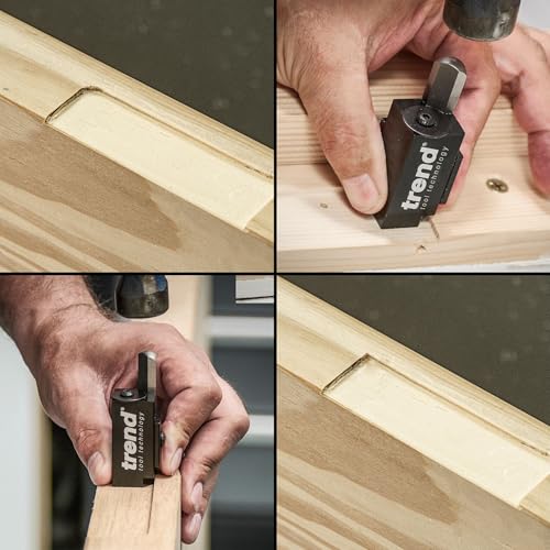Trend Hinge Recess Squaring Corner Chisel, Spring Loaded Tool for Squaring Hinge Mortises and Lock Faceplates, C/CHISEL