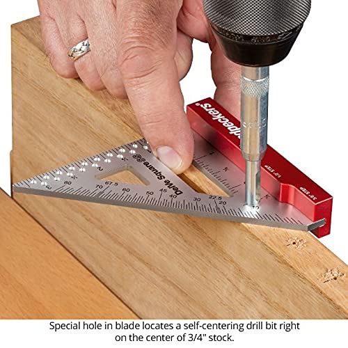 Woodpeckers Delve Square, 10-in-1 Woodworking Layout Tool, 6 Inch, Stainless Steel, Feature Packed Carpenter Square - color: Stainless Steel, style: 6 Inch