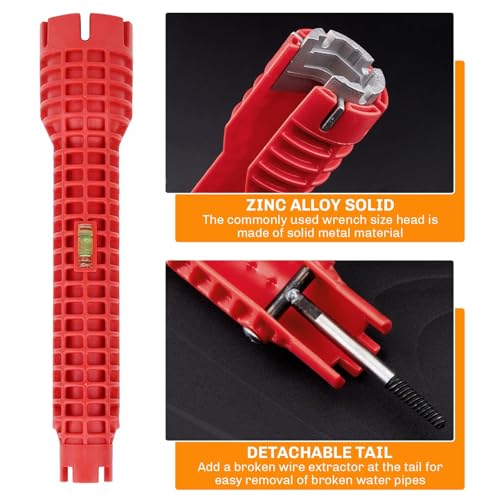 14-in-1 Faucet & Sink Wrench, Multi-Functional Tap Spanner Tool - style: Fourteen-in-One