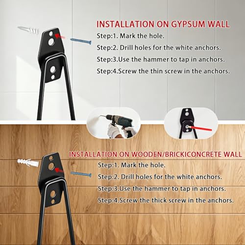6 Pack Garage Hooks Heavy Duty with Anti-Slip Coating, Steel Utility Wave Hooks for Hanging Ropes, Bikes, Garden Tools, Hoses and More (Black) - color: Black