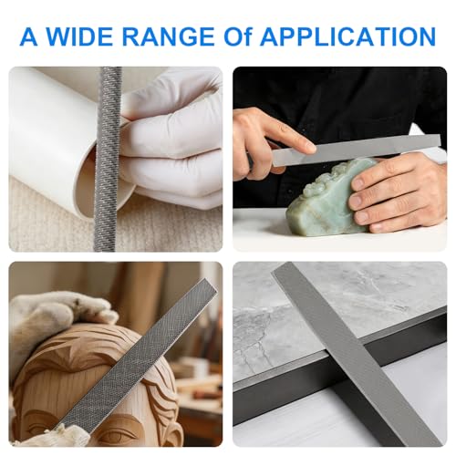Metal File Set, 3-Piece 8 Inch Flat, Round & Half-Round