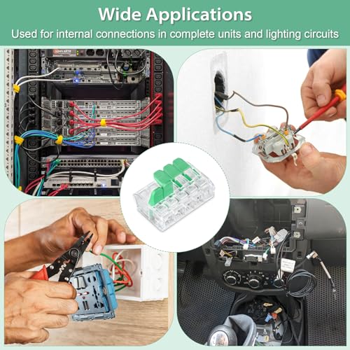 30PCS Lever Wire Connectors 5 Port Electrical Connectors Lever Nuts - size: 5 Ports