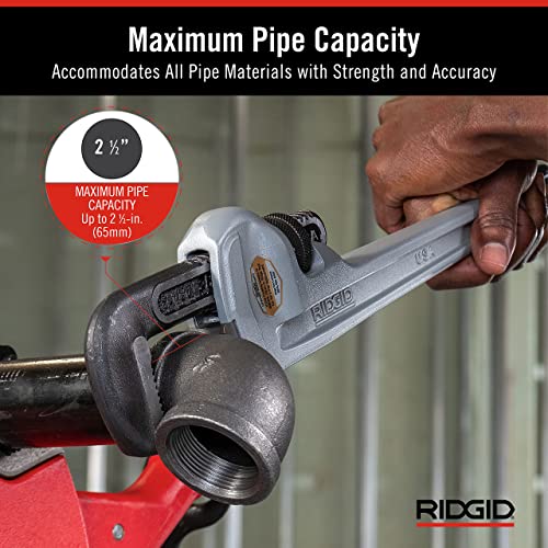 RIDGID 31100 Model 818 Aluminum Straight Pipe Wrench, 18-inch Plumbing Wrench - size: 18", style: Pipe Wrench