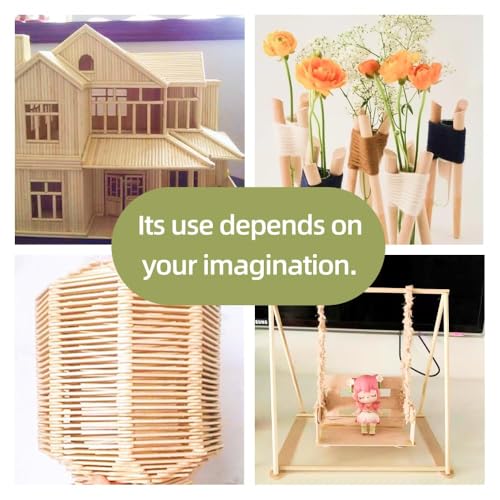 DTmasao 1/4 x 24 Inch 25 PCS Dowel Rods Wood Sticks Wooden Dowel Rods Unfinished Bamboo Sticks - for Crafts,Home Decor, Model Making and DIYers - size: 1/4 x24 Inch