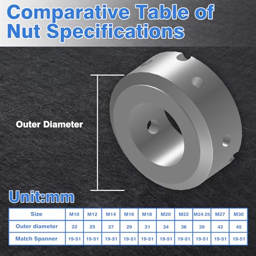 Adjustable C Spanner Hook Wrench, 3/4-2" (19-51mm) - size: 3/4-2"(19-51mm)