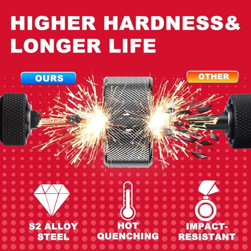 Geinxurn 15 Pieces T9 Impact Tough Magnetic Screwdriver Bit Set, 2 In. #9 Torx Head power Bit Set, S2 Alloy Steel T9 Star Bit - size: 2"-15PCS, style: T9