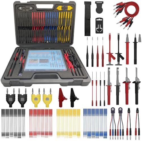 105PCS Automotive Circuit Test Lead Kit with Upgraded Puncture Probes & Meter Hanging Kits - Universal Multimeter Test Lead Set for Car/Truck/Motorcycle Electronic Fault Diagnosis - size: 105-piece