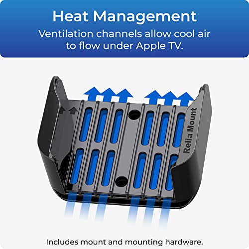 ReliaMount Premium Mount for Apple TV - Compatible with Every Apple TV - color: Black Apple TV Mount