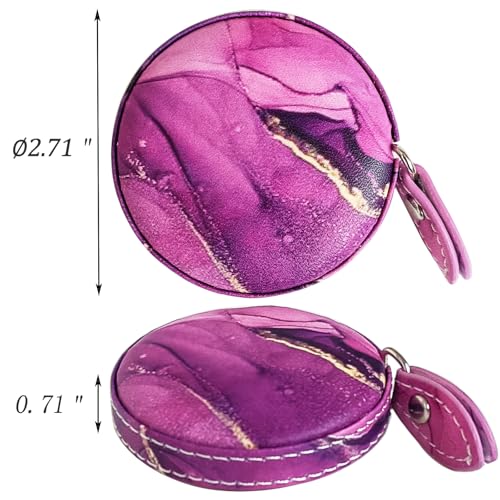 Tape Measure Body Measuring Tape，Medical Body Cloth Tailor Craft Dieting Measuring Tape, Dual Sided Retractable Ruler Colour Printed Soft Tape Measure Retractable - color: Purple Marble 1 pack