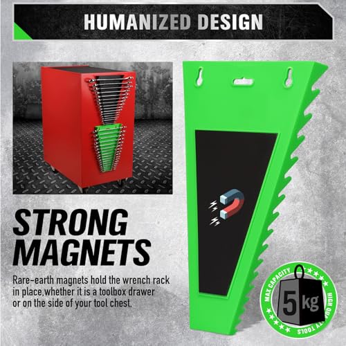 22-Piece Socket Organizer & Magnetic Wrench Organizer Set, 1/4", 3/8", 1/2" Drive Socket Holder, Total 64 Slots Metric & SAE Magnetic Wrench Holder (Socket, Wrenches not Included) - style: 22 PCS
