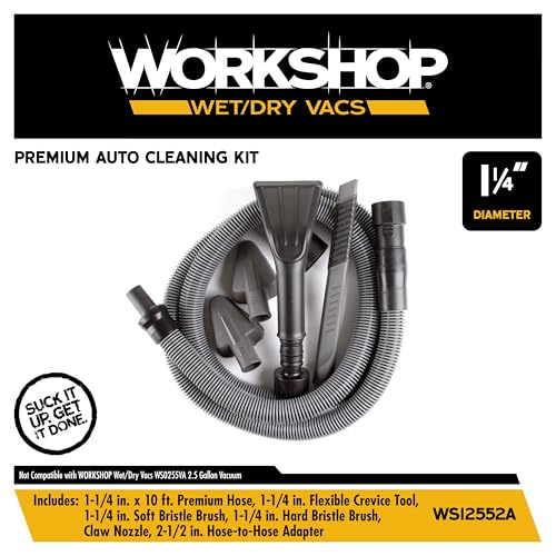 WORKSHOP Wet/Dry Vacs WS12552A 1-1/4-in. Auto Detailing Vac Attachment Kit