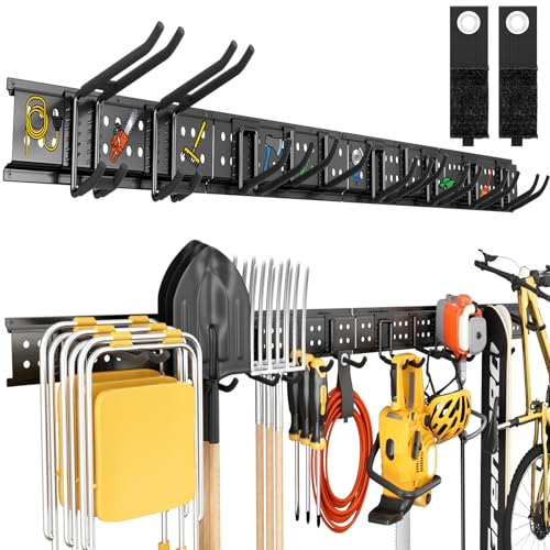 GRENPRO 66 Inch Garage Tool Organizer with 10 Assorted Hooks, Holds 720 LBS - size: 66 inch