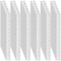 36 Pack 12" Clear White Plastic Rulers, Back to School Measuring Supplies - color: White