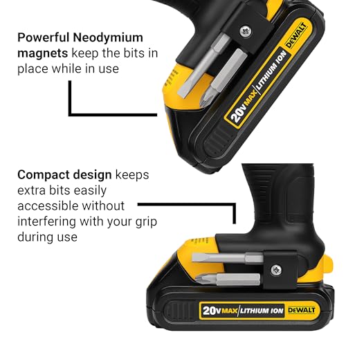 Magnetic Bit Holder for DEWALT 20V Drill Driver Bits Set Low Profile Tool Accessories, 2 Pack