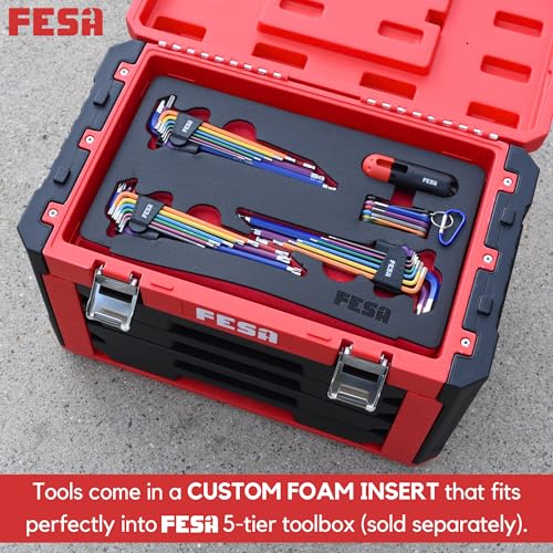 FESA Jumbo Hex Key Allen Wrench Set 29-Piece Torx - style: With Foam Tray