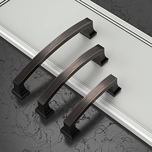 Asidrama 20 Pack 3 Inch(76mm) Hole Centers Kitchen Cabinet Handles, Oil Rubbed Bronze Cabinet Pulls Kitchen Cabinet Hardware for Cupboard Drawer Pulls - color: Oil Rubbed Bronze, size: 3" Hole Center, style: 20 Pack