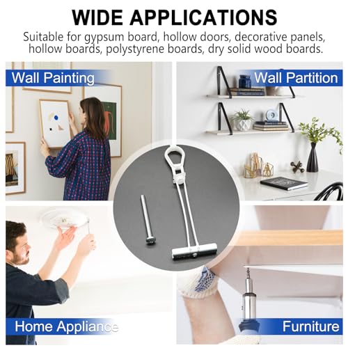 Taiss Heavy-Duty Drywall Anchor with Included Toggle Bolts 1/4''-20 for TV Mounting Kit,Hollow Walls Anchors,Plaster & Tile Holds up to 270lbs Each in 1/2” Drywall,8 Pack - color: W-1/4"