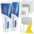 Wall Repair Paste Kit, 2x250g Wall Mending Agent with Wall Repair Patch*4 and Scraper, Spackle Drywall Repair Kit for Hole Filler, Effective Repair of Scratches, Holes, Cracks and Wall Graffiti - style: 2pcs paste with 4 patches