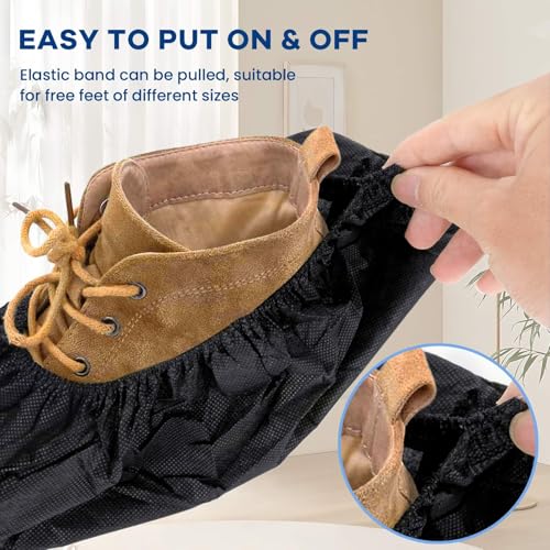 1000 Pack Disposable Shoe Covers, X-Large Non Slip Shoe Booties for Indoors, Non-Woven Boot Covers for Home Guests, Cleaning Crews, Contractors, Real Estate, Open House Floor Protection(500 Pairs)