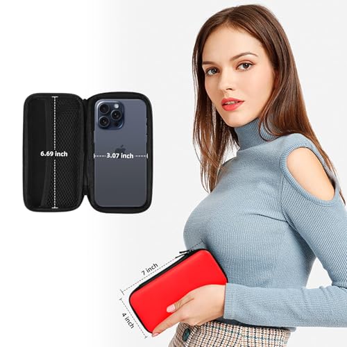 iMangoo Travel Essential Electronics Organizer Charger Case Carrying Pouch - color: Red, size: Small