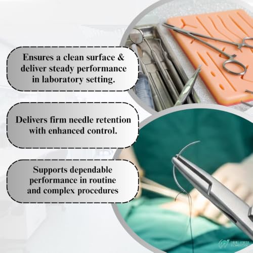 Mayo Hegar Needle Holder Driver with Cross Serrated Jaws Made of Stainless Steel Comes in Multi Position Locking Mechanism Clamping Pliers (7 Inch) - size: 7 Inch