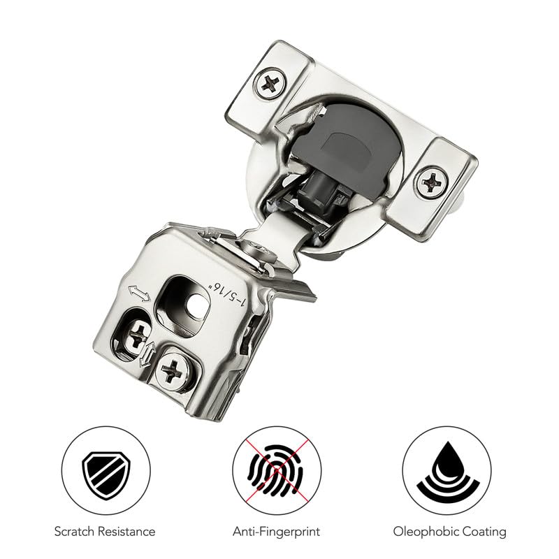 Ravinte 1-5/16 Inch Overlay Soft Close Hinge Kitchen Cabinet Hinges 10 Pack - size: 1-5/16 inch Overlay