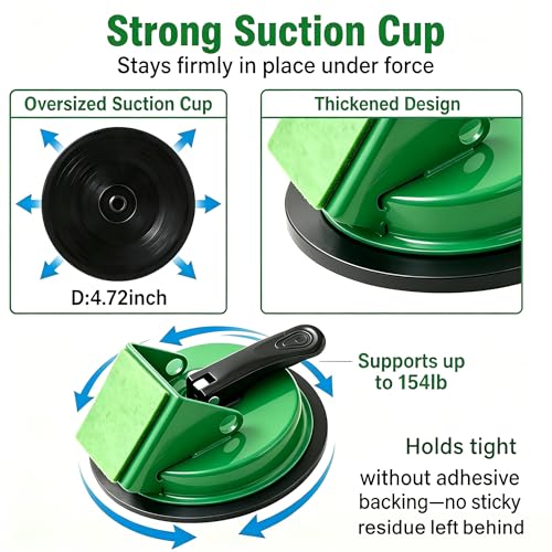 Heavy Duty Floor Gap Fixer Tool, 45°Striking Surface Professional Floor Gap Repair Tool, Made of Iron & Enhanced Suction Cup. with 5pcs Sticky Pads for Fixer Vinyl, Wood, Laminate Flooring Tools