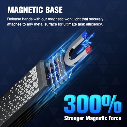 RECHOO Flat EDC Flashlight Rechargeable, 8-Mode Slim Pocket Flashlight with Magnetic Base & Clip, Lightweight Mini Rechargeable Flashlights for Home, Work, Camping, Car Repair & Emergencies - color: Black