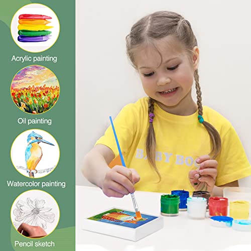 ESRICH Mini Canvas 40Pack 2.4x2.4inch, 2/5''Profile Art Primed Mini Canvases for Painting, Tiny Painting Canvas for Kids and Art Supplies. - size: 2.4x2.4in-40 Packs