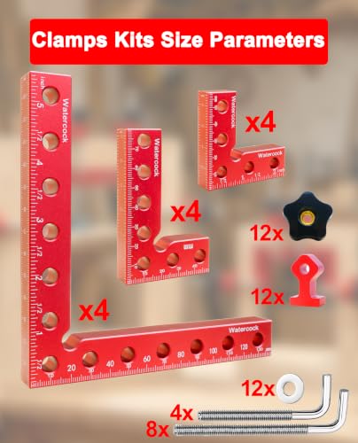 12 Pack Corner Clamps for Woodworking, 90 Degree Clamping Squares - size: 12PCS